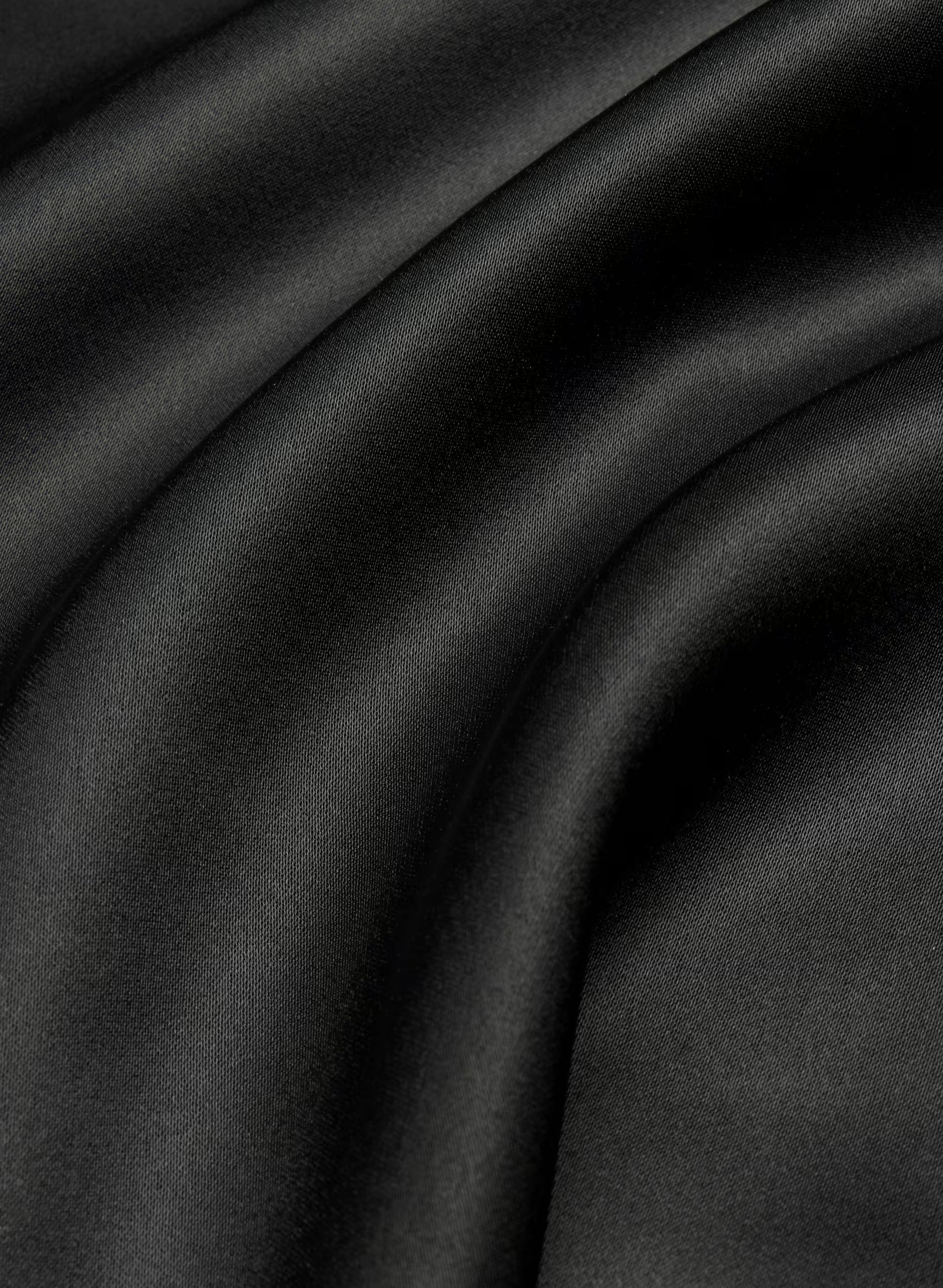 Fallaway Satin Top - BLACK