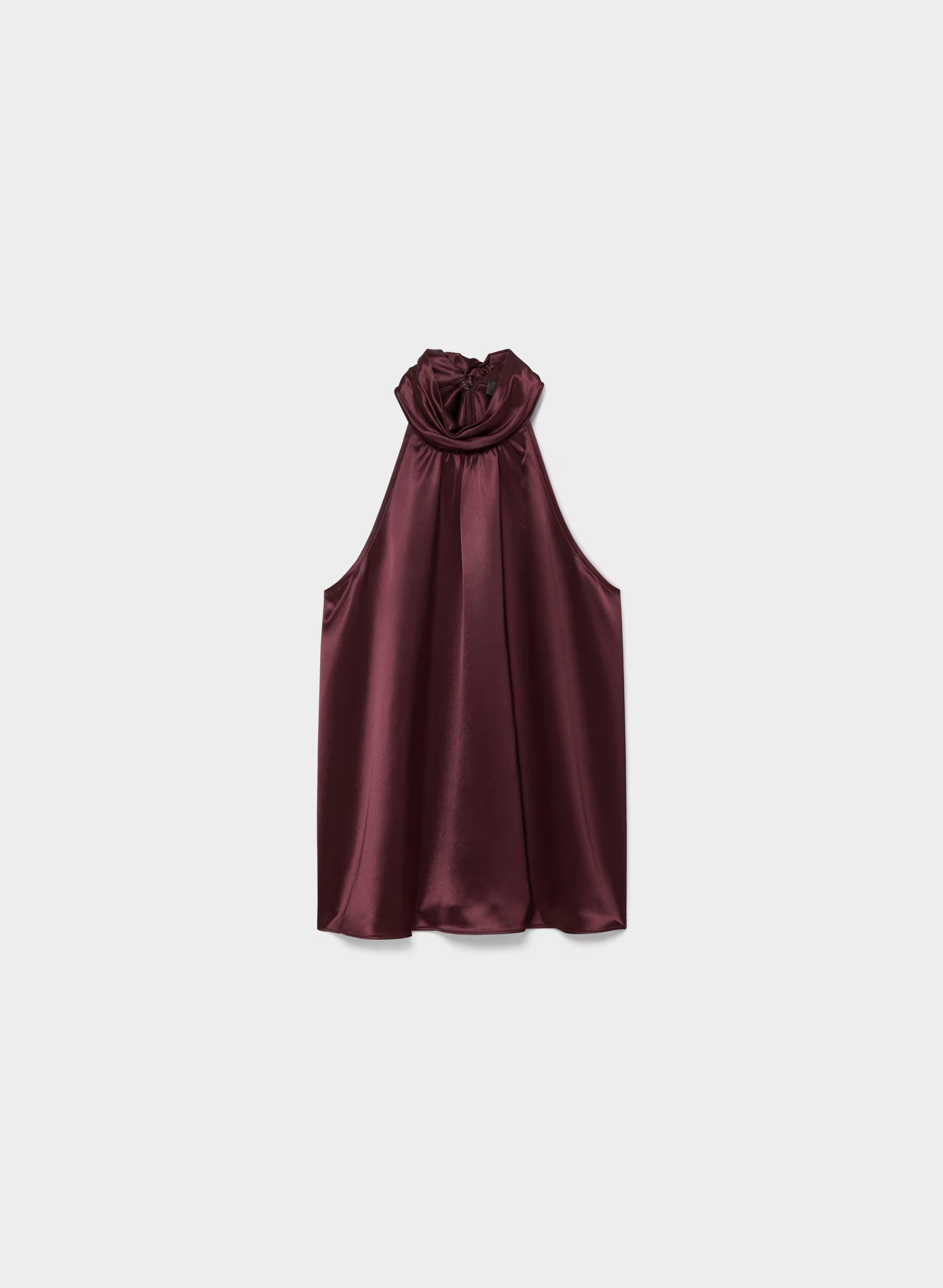Fallaway Satin Top - GALA PLUM