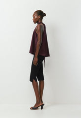 Fallaway Satin Top - GALA PLUM
