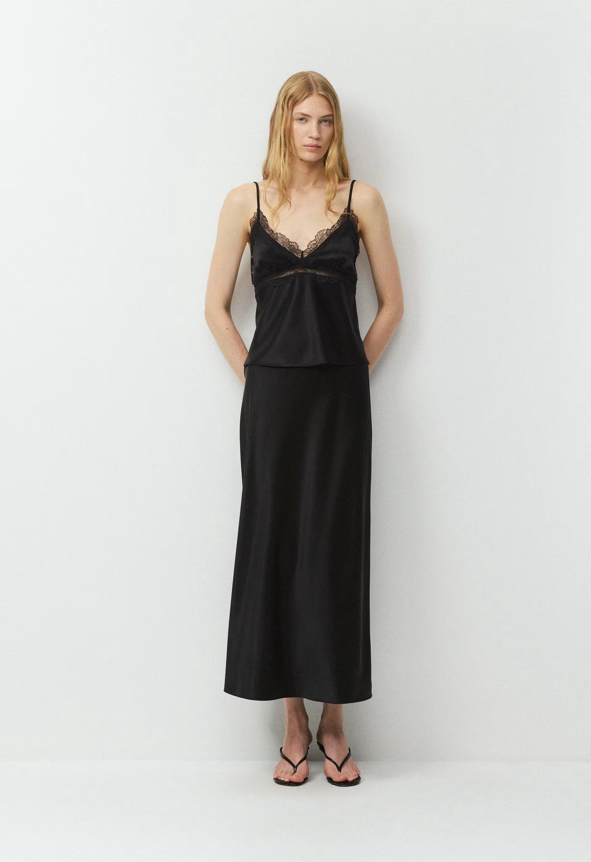 Foxtrot Satin Camisole - BLACK/BLACK