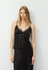 Foxtrot Satin Camisole - BLACK/BLACK
