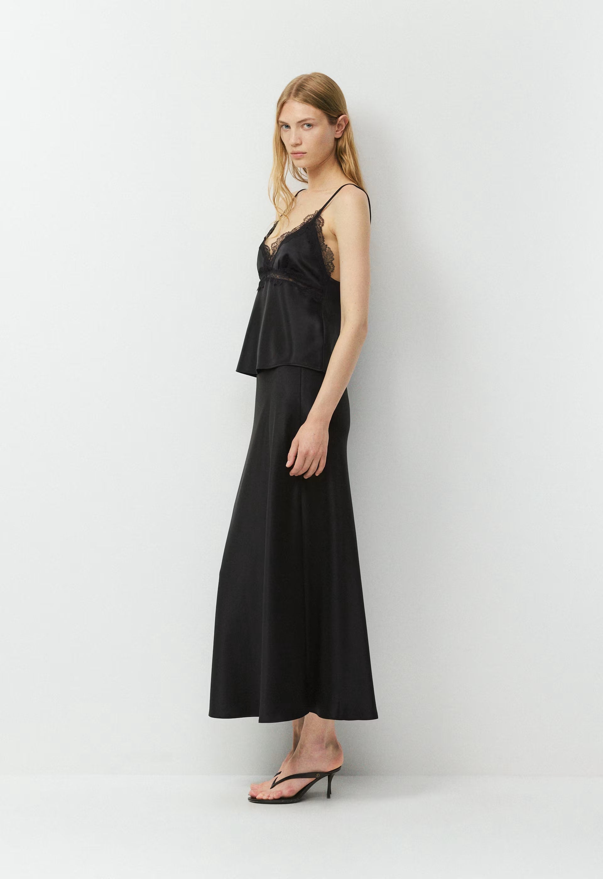Foxtrot Satin Camisole - BLACK/BLACK