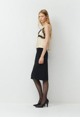 Foxtrot Satin Camisole - SEASIDE CRM /BLACK
