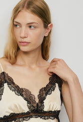 Foxtrot Satin Camisole - SEASIDE CRM /BLACK