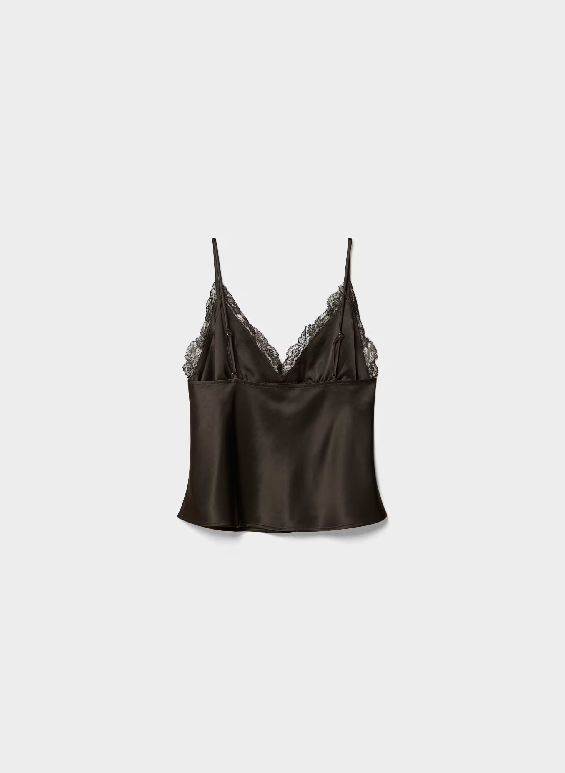 Foxtrot Satin Camisole - CACAO NIB BRWN/BLACK