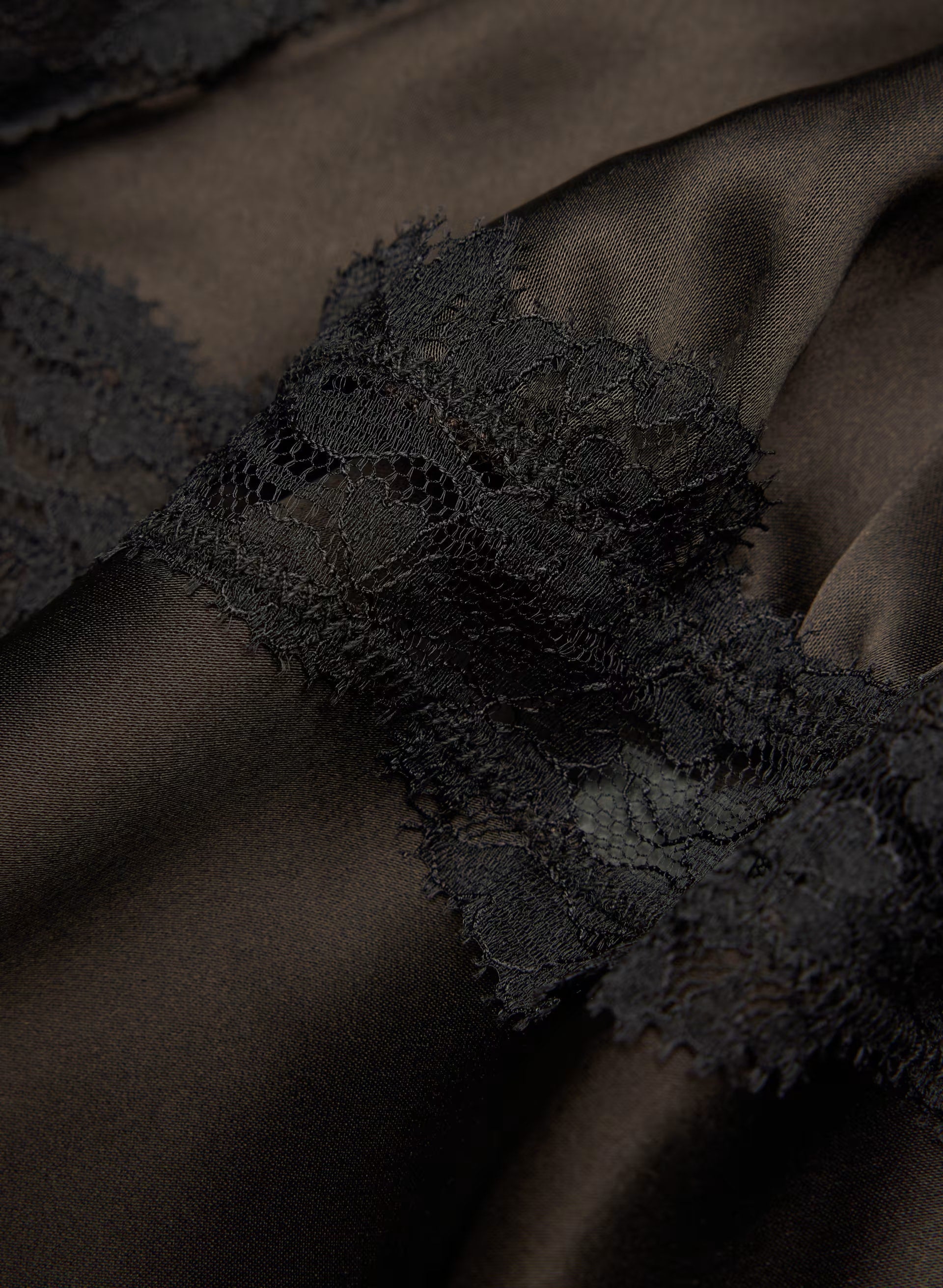 Foxtrot Satin Camisole - CACAO NIB BRWN/BLACK
