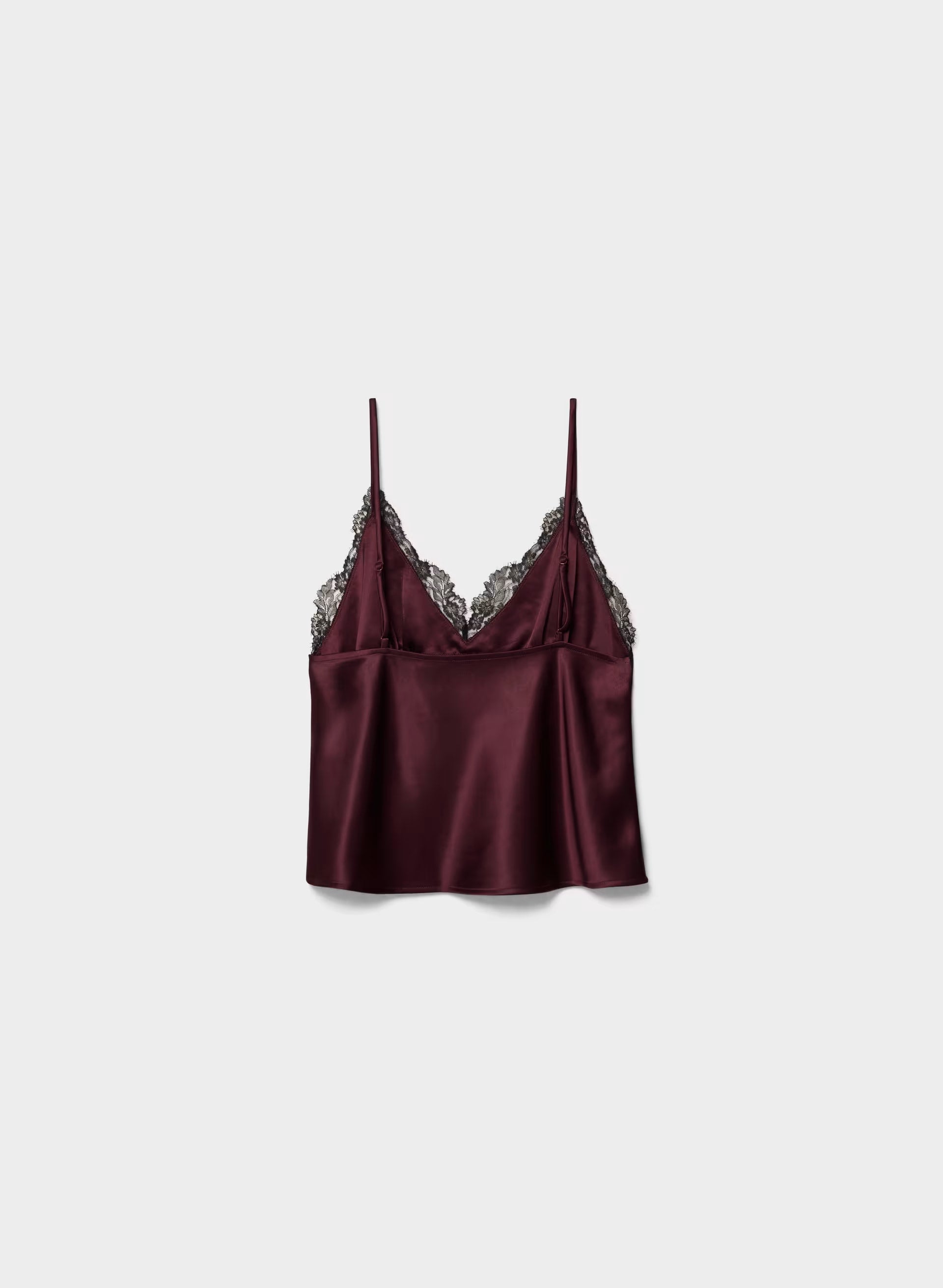 Foxtrot Satin Camisole - GALA PLUM/BLK