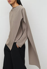 Loretto Blouse - IRON TAUPE