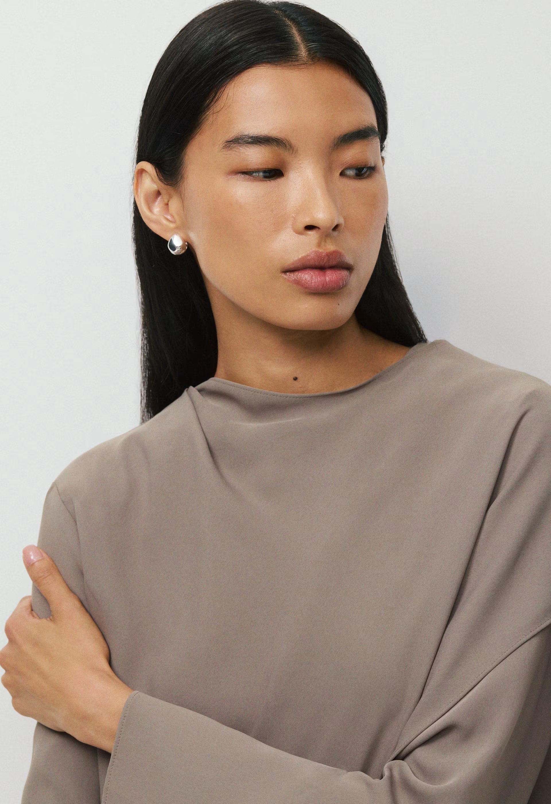 Loretto Blouse - IRON TAUPE