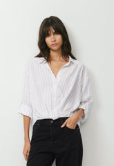 Portofino Shirt - HNDSN STRP WT/ADMIRAL