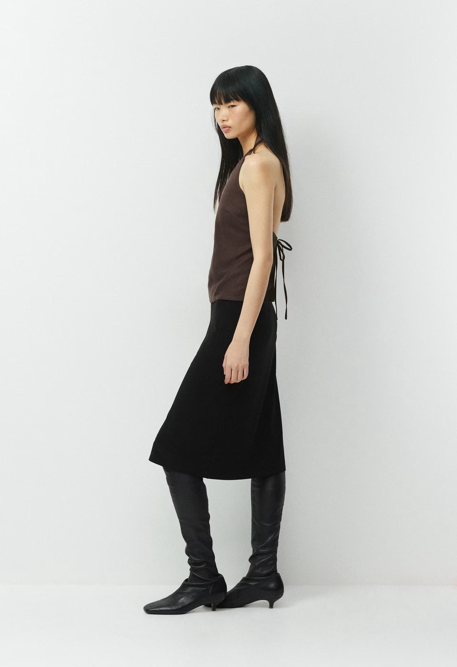 Earnshaw Halter Top - CruiseLinen™ - RICH MOCHA BROWN
