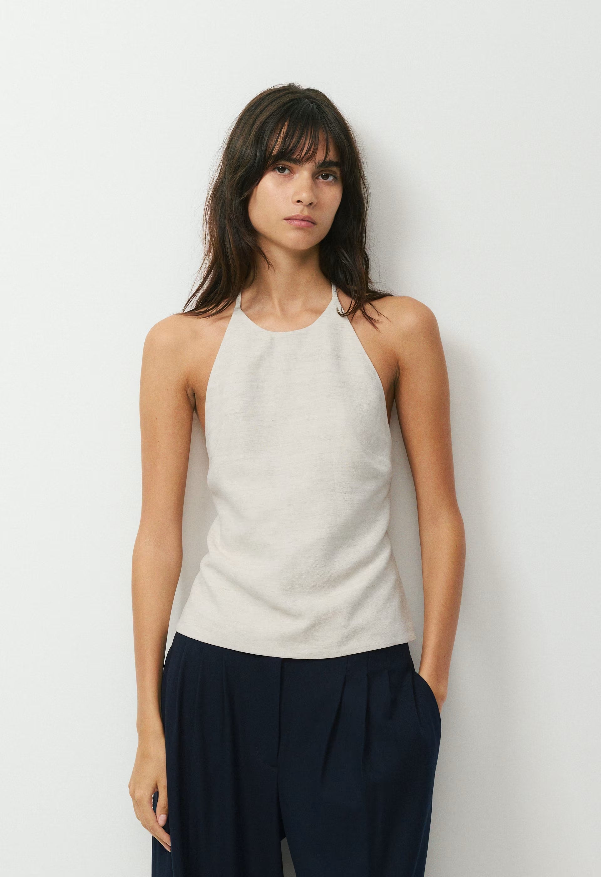 Earnshaw Halter Top - CruiseLinen™ - UNDYED ECRU