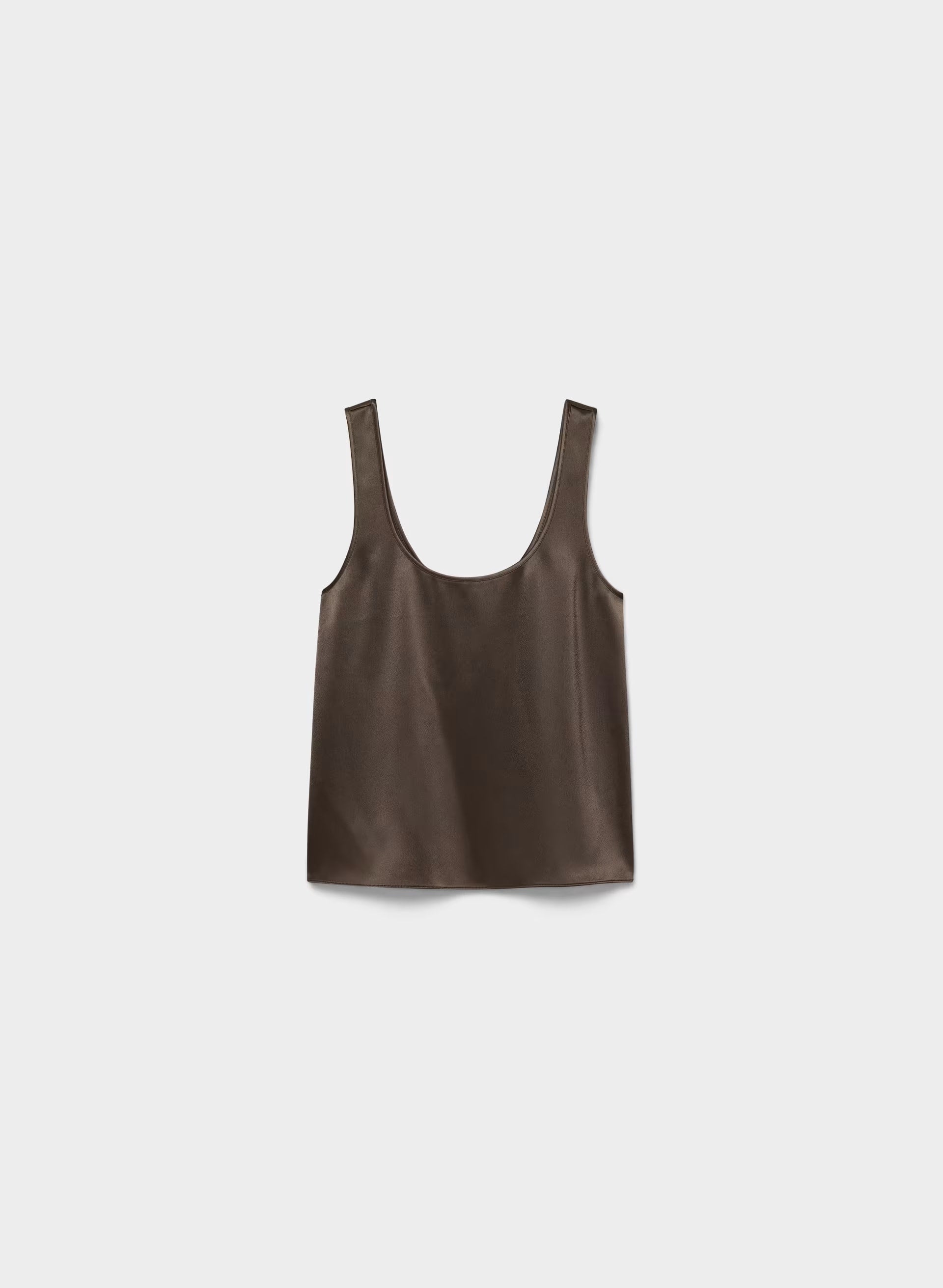 Asset Satin Top - RICH MOCHA BROWN