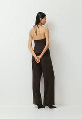 Convention Halter Top - Eversential™ - CACAO NIB BROWN