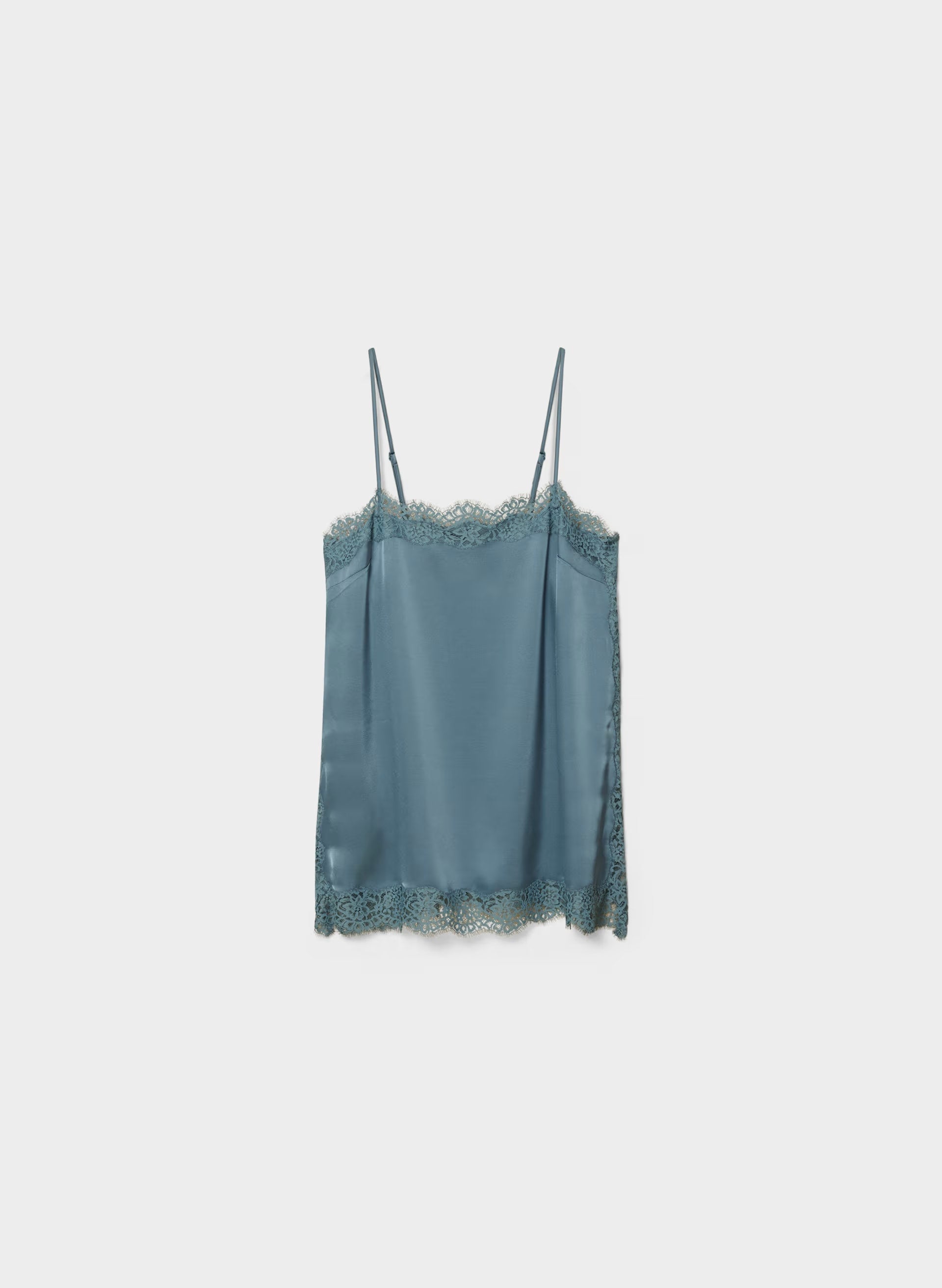 Serif Satin Camisole - BLUE MIRAGE/BL MIRAGE