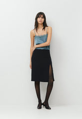 Serif Satin Camisole - BLUE MIRAGE/BL MIRAGE