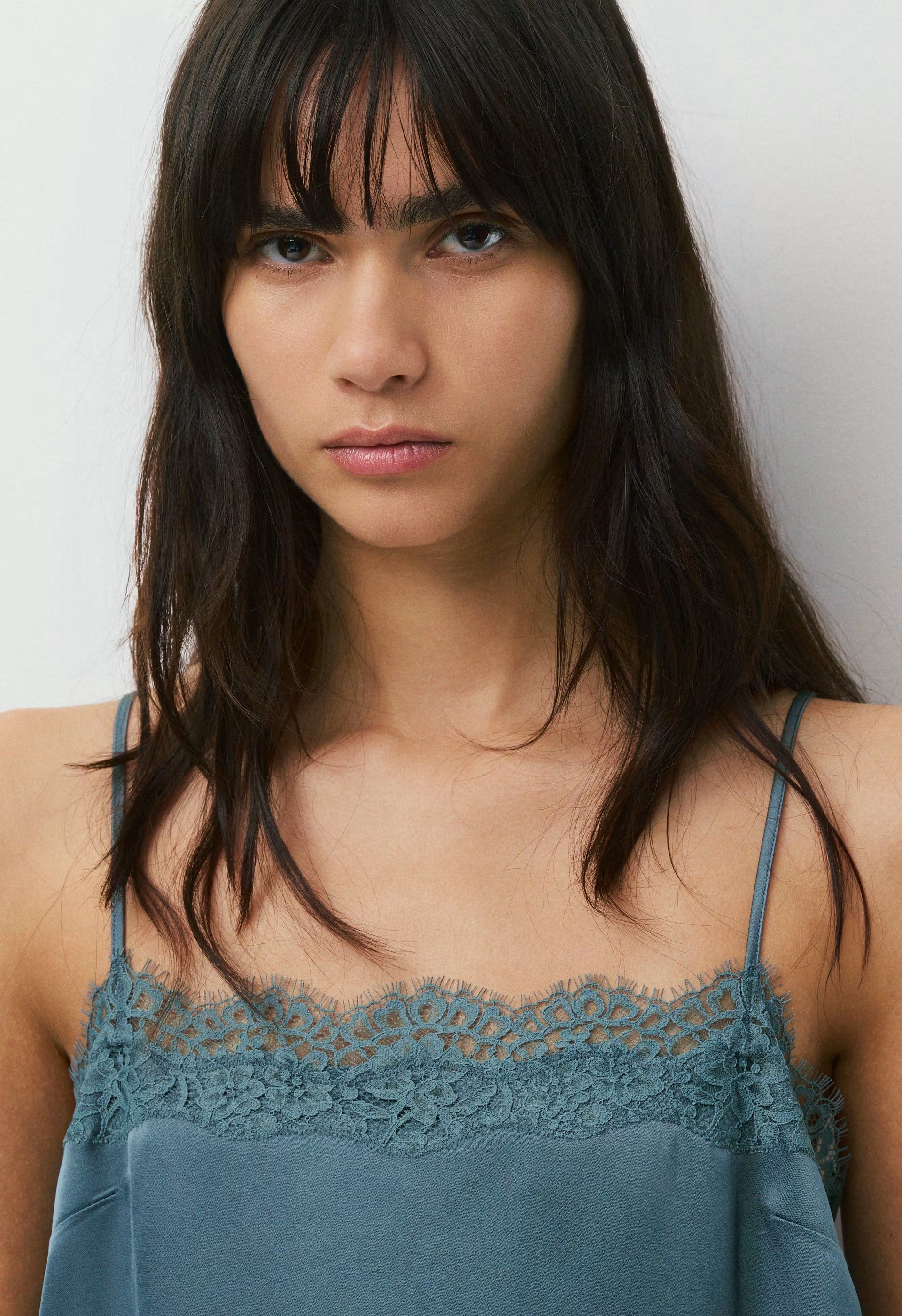 Serif Satin Camisole - BLUE MIRAGE/BL MIRAGE