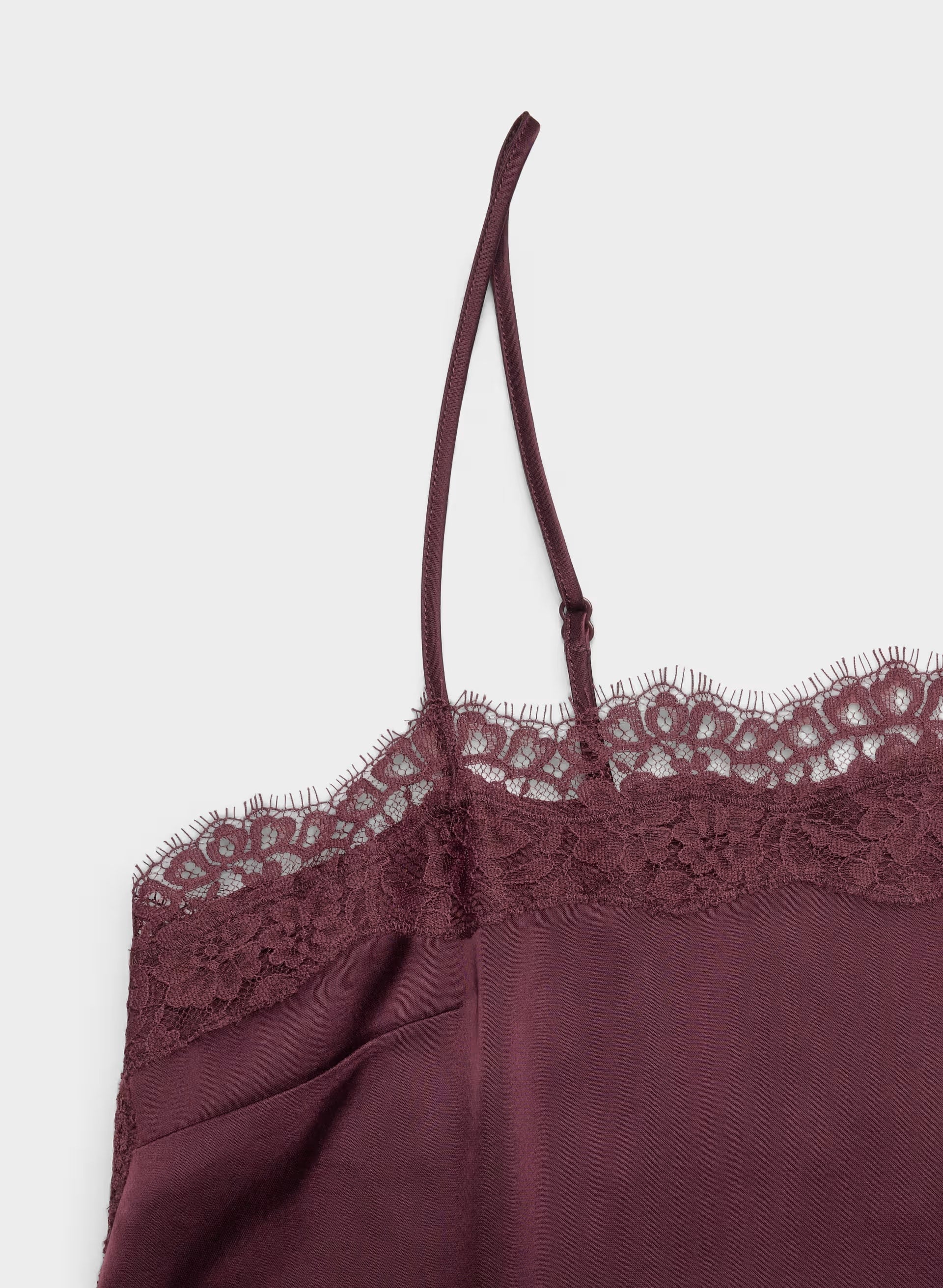 Serif Satin Camisole - GALA PLUM/GALA PLUM