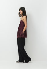 Serif Satin Camisole - GALA PLUM/GALA PLUM
