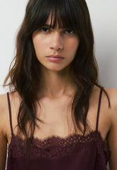 Serif Satin Camisole - GALA PLUM/GALA PLUM