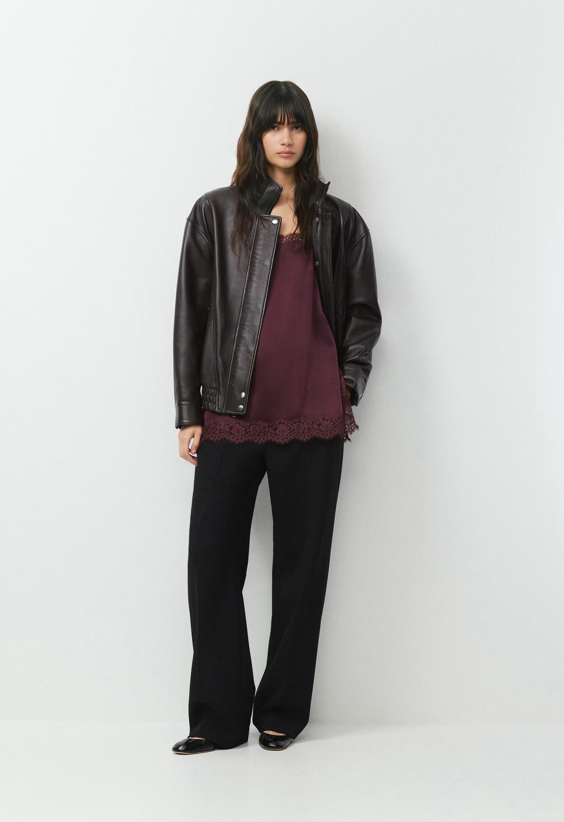 Serif Satin Camisole - GALA PLUM/GALA PLUM