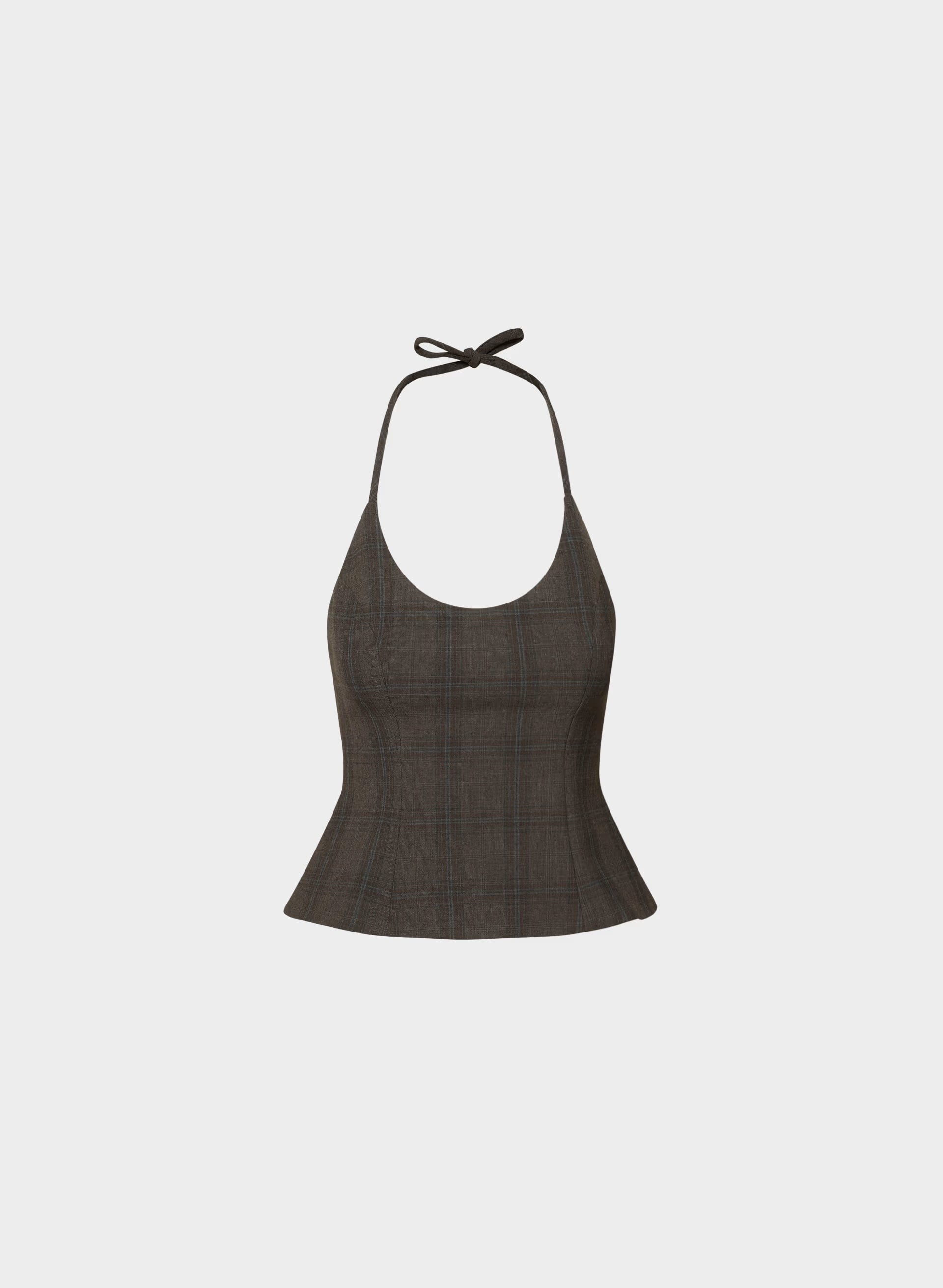 Convention Halter Top - Eversential™ - CACAO NIB BRWN/GREY