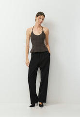 Convention Halter Top - Eversential™ - CACAO NIB BRWN/GREY
