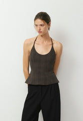 Convention Halter Top - Eversential™ - CACAO NIB BRWN/GREY