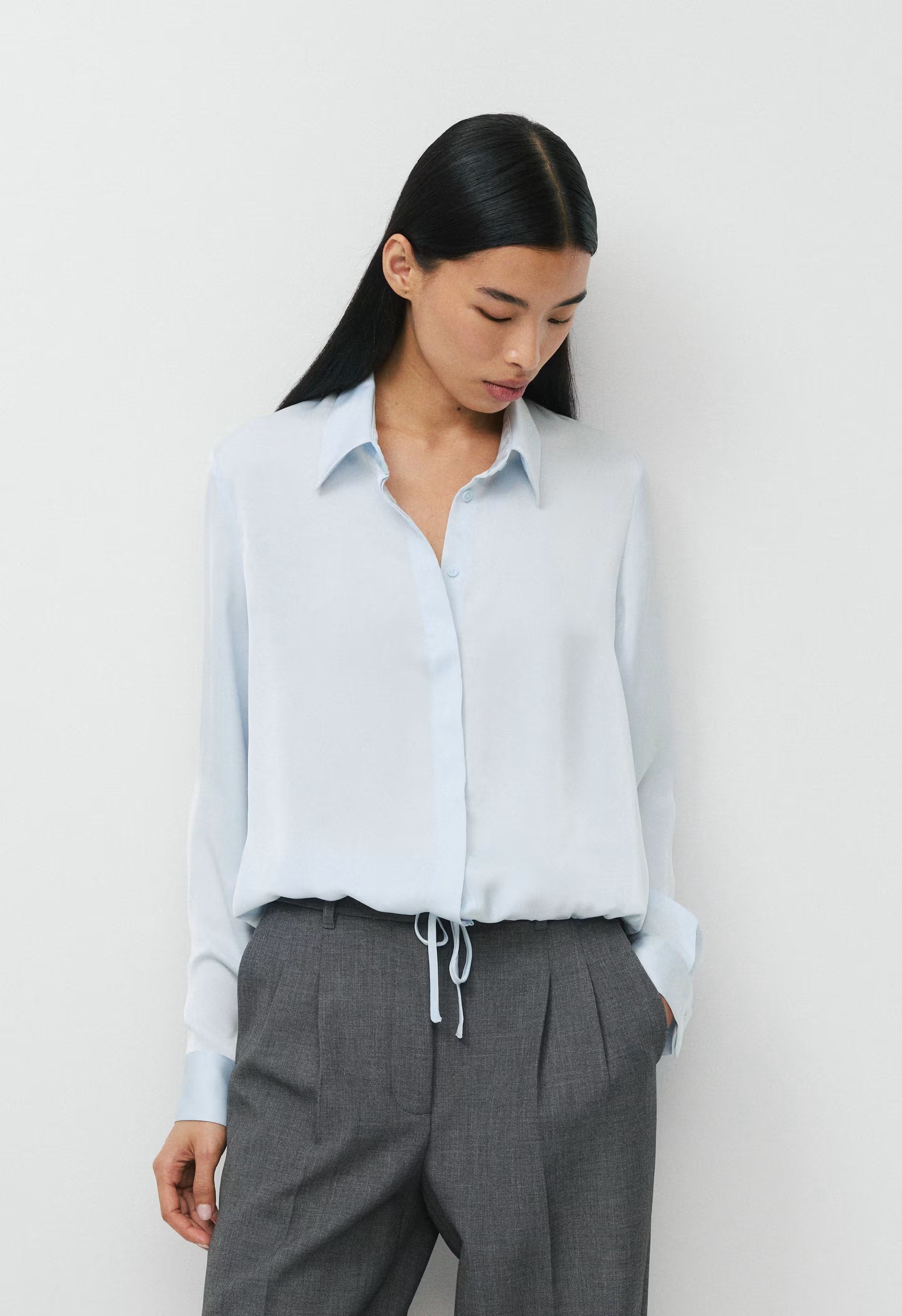 Vantage Satin Blouse - PLEIN AIR