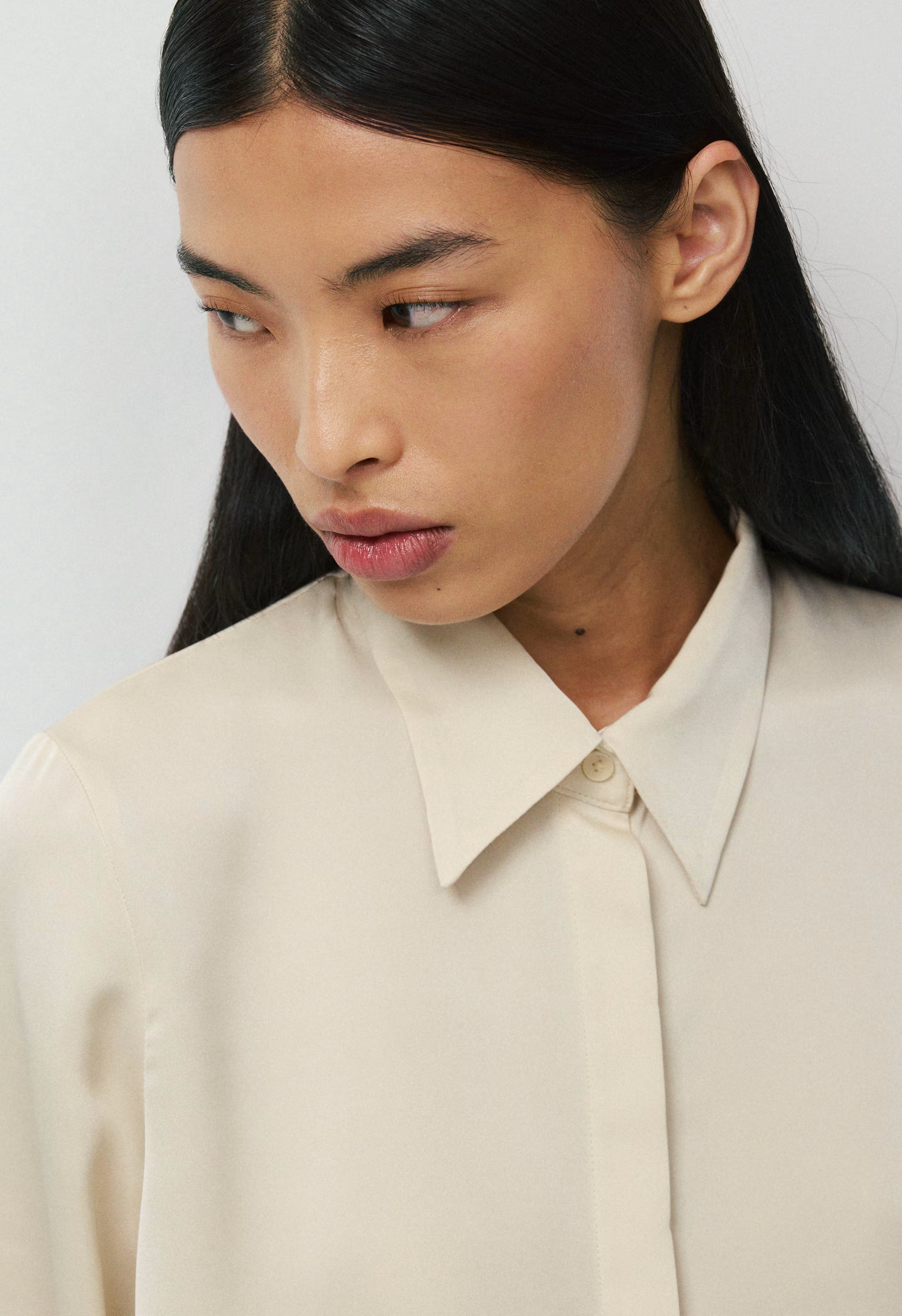 Vantage Satin Blouse - SEASIDE CREAM