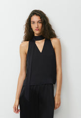 Connector Satin Top - BLACK