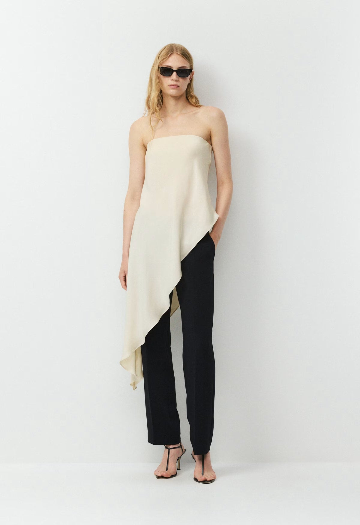 Redux Satin Top - SEASIDE CREAM