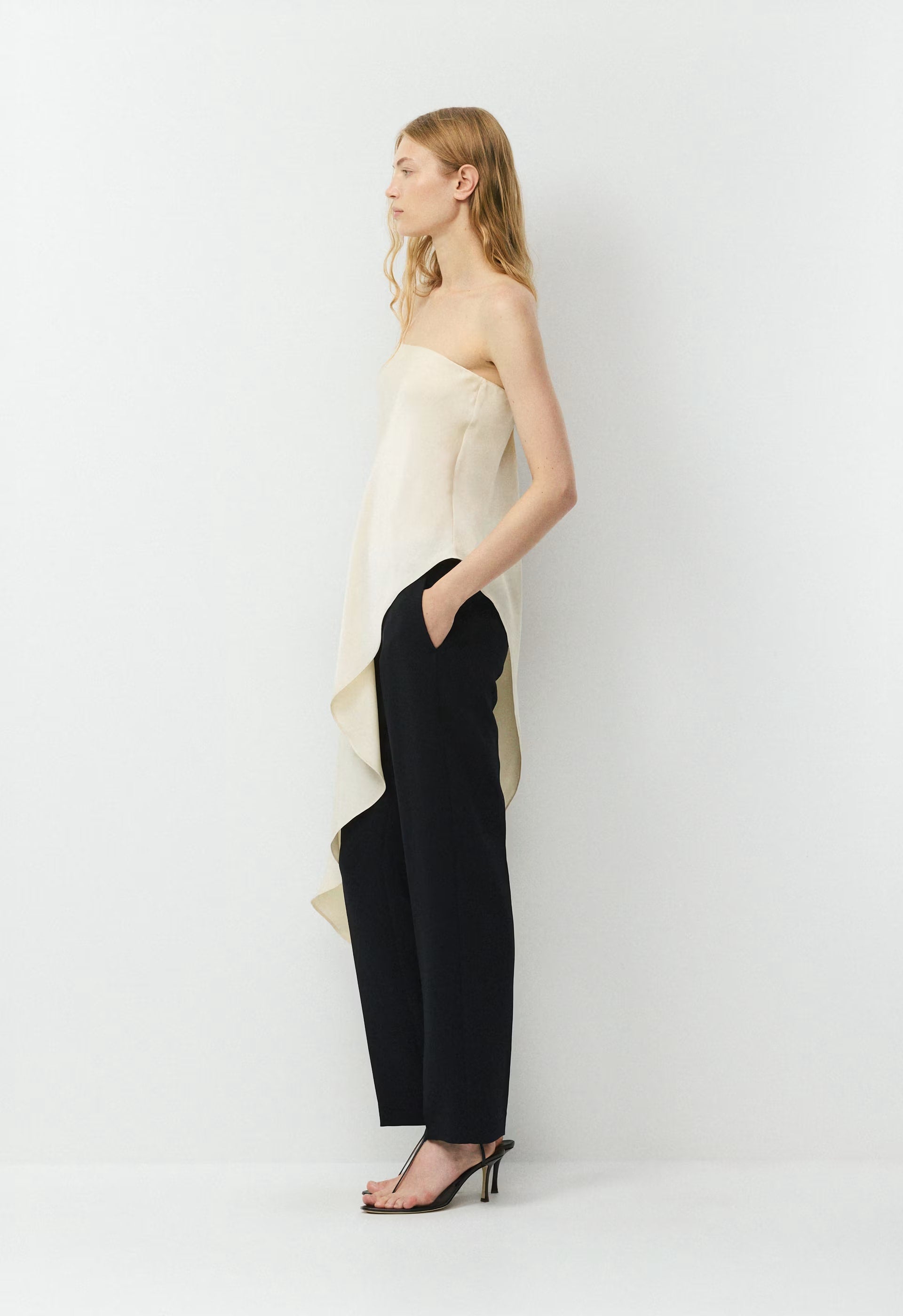 Redux Satin Top - SEASIDE CREAM