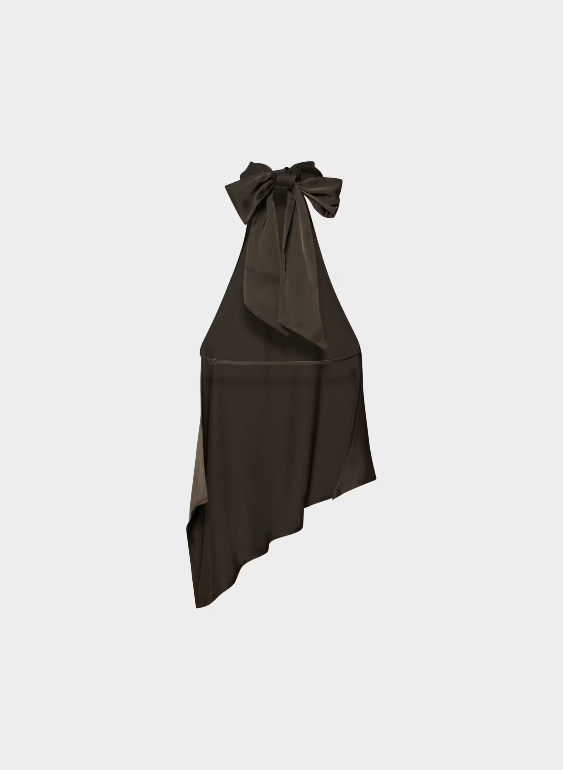 Revel Satin Halter Top - CACAO NIB BROWN
