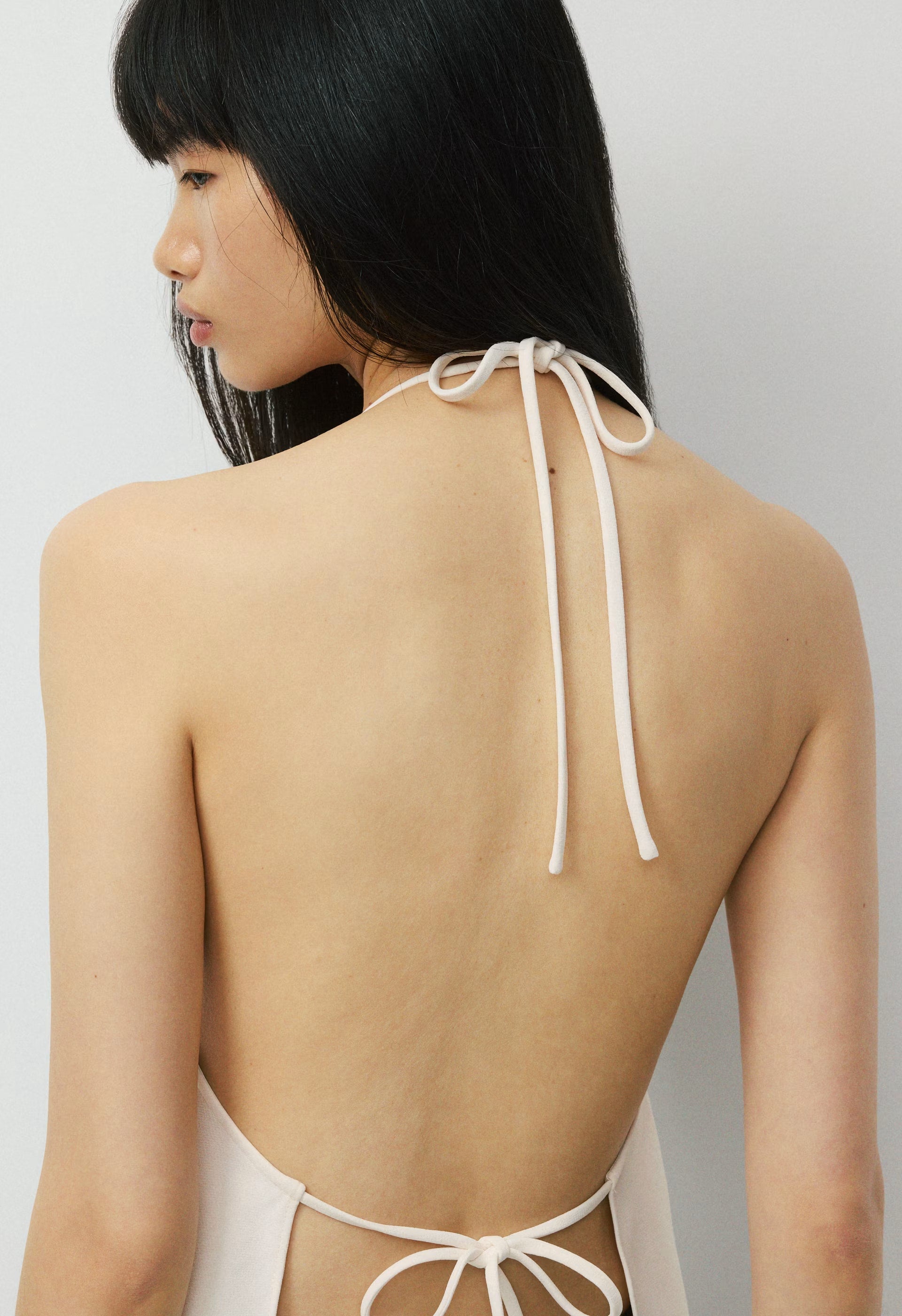 Honours Halter Top - Crepette™ - LIGHT BIRCH