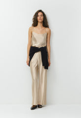 Median Silk Camisole - MARCONA BEIGE