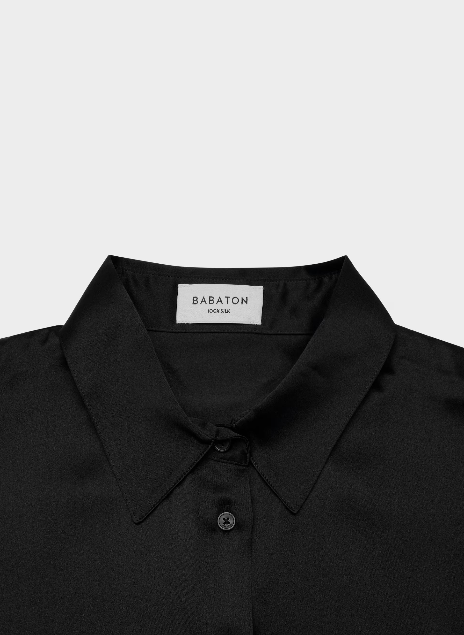 Forecast Silk Shirt - BLACK