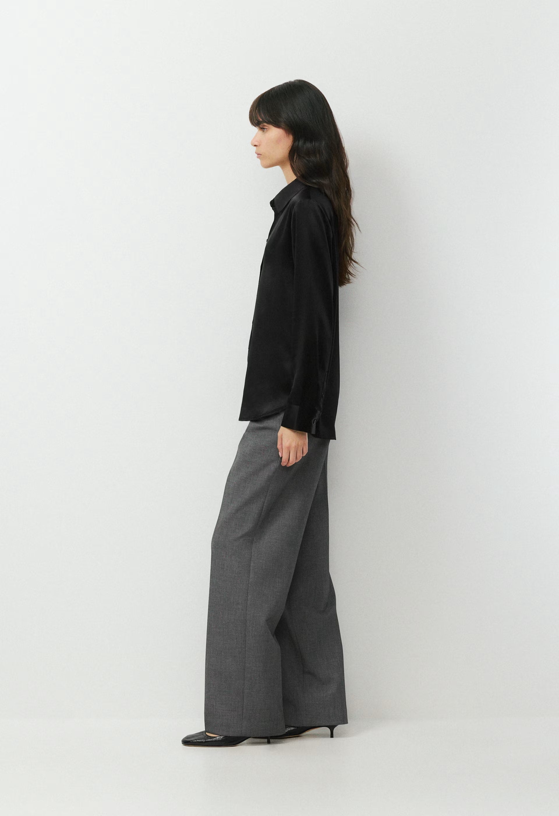 Forecast Silk Shirt - BLACK