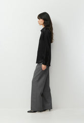 Forecast Silk Shirt - BLACK