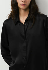 Forecast Silk Shirt - BLACK