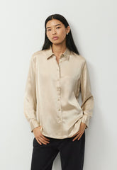 Forecast Silk Shirt - MARCONA BEIGE