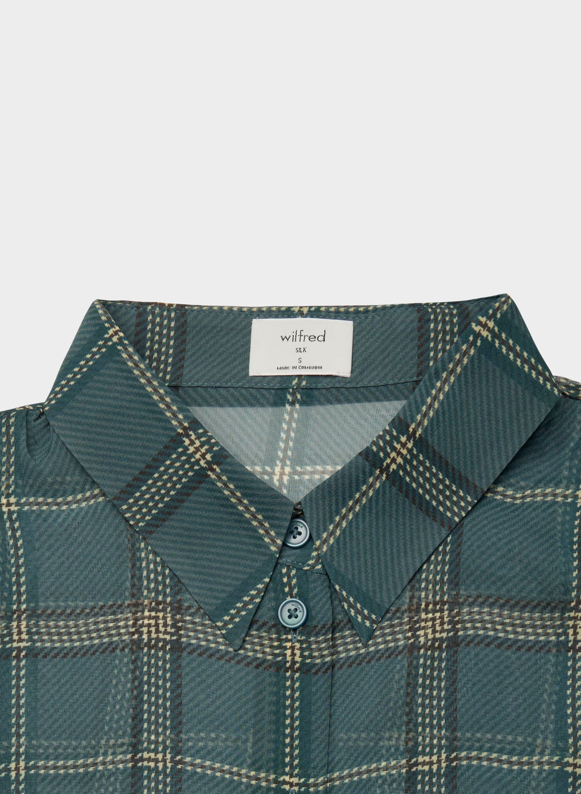 Baker Silk Shirt - BLUE MIRGE/DK NGHT NVY