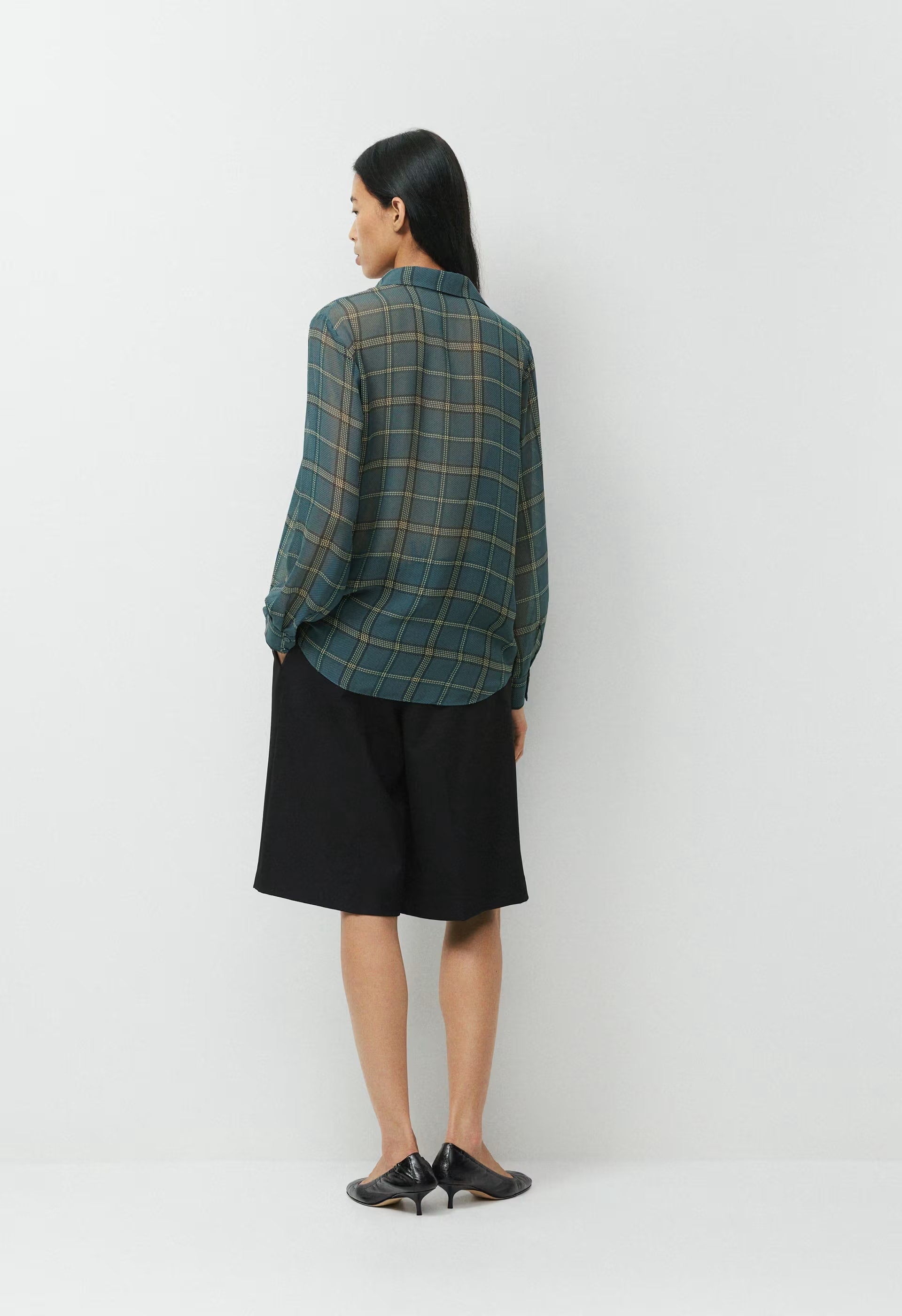 Baker Silk Shirt - BLUE MIRGE/DK NGHT NVY