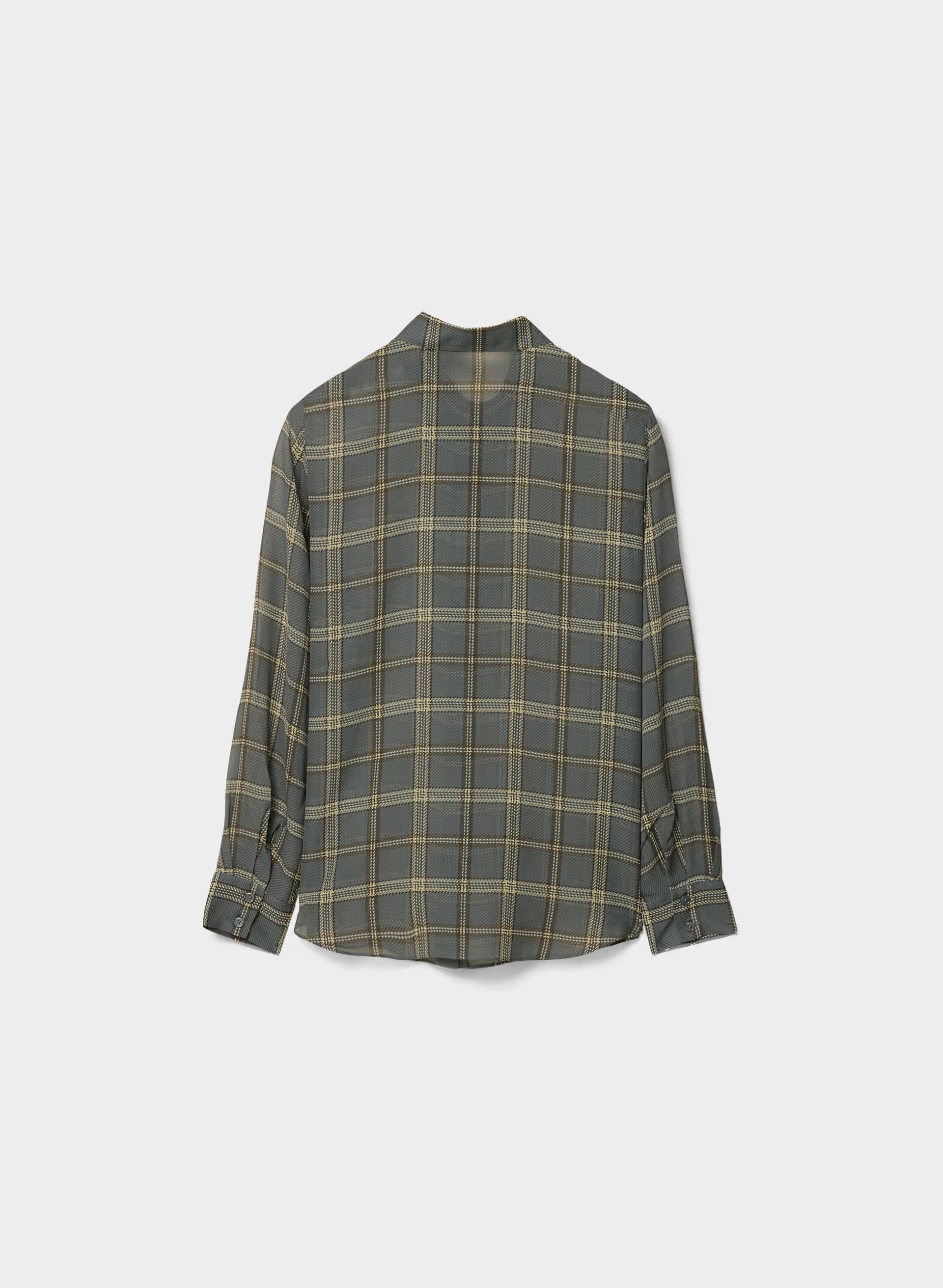 Baker Silk Shirt - DK GREY/ SSIDE CREAM