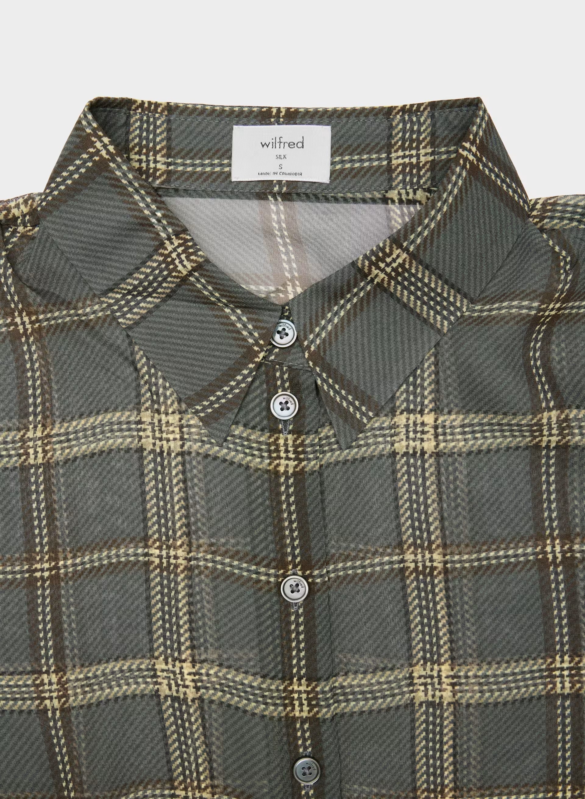 Baker Silk Shirt - DK GREY/ SSIDE CREAM