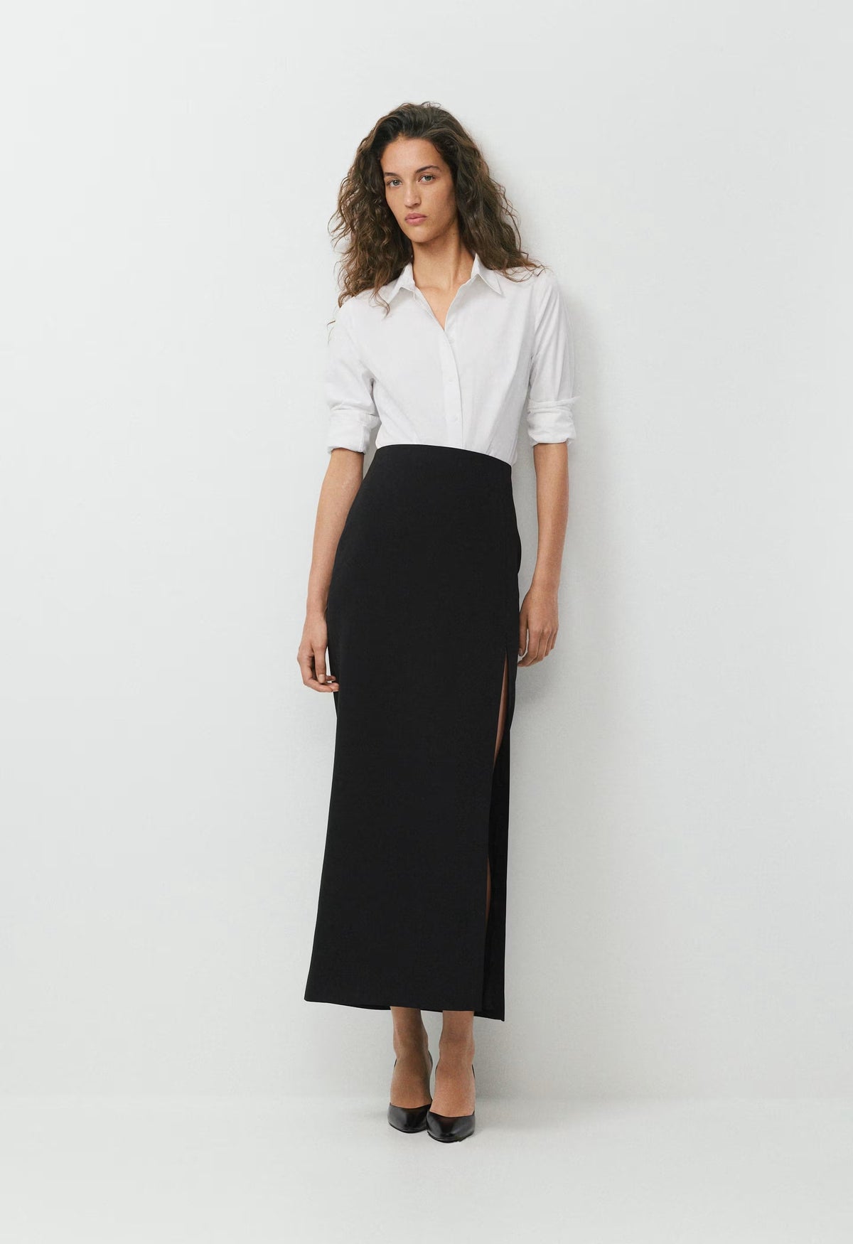 Chronicle Slim Poplin Shirt - WHITE