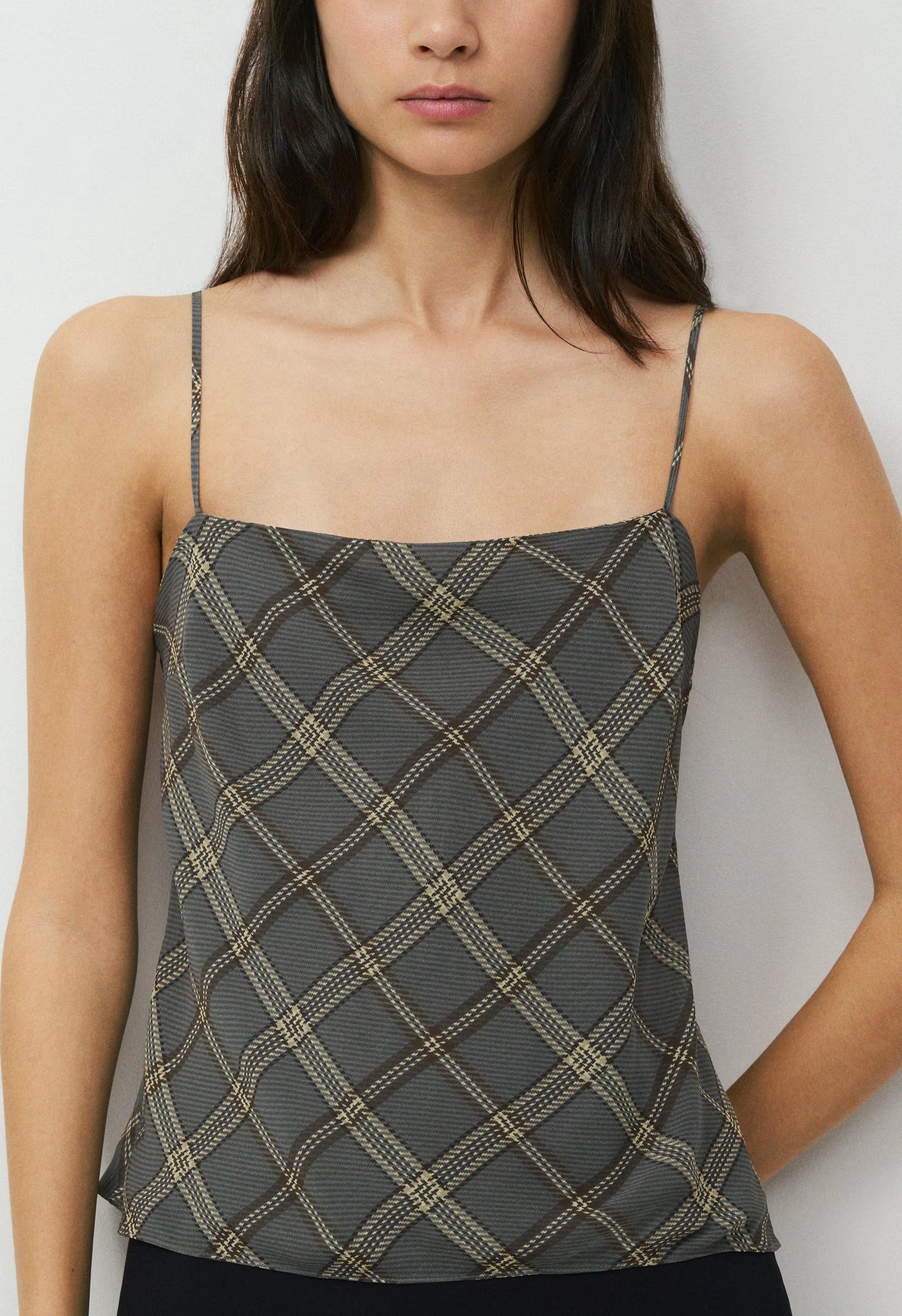 Kettle Silk Camisole - DK GREY/ SSIDE CREAM