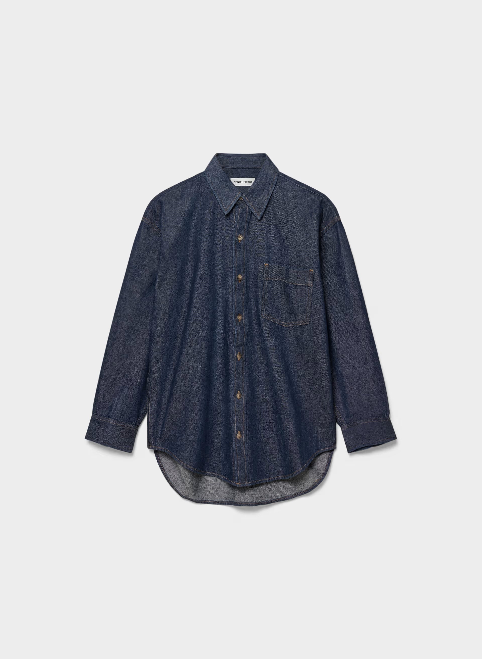 Denim Forum The '80s Comfy Denim Shirt - NO-STRESS DARK BLUE