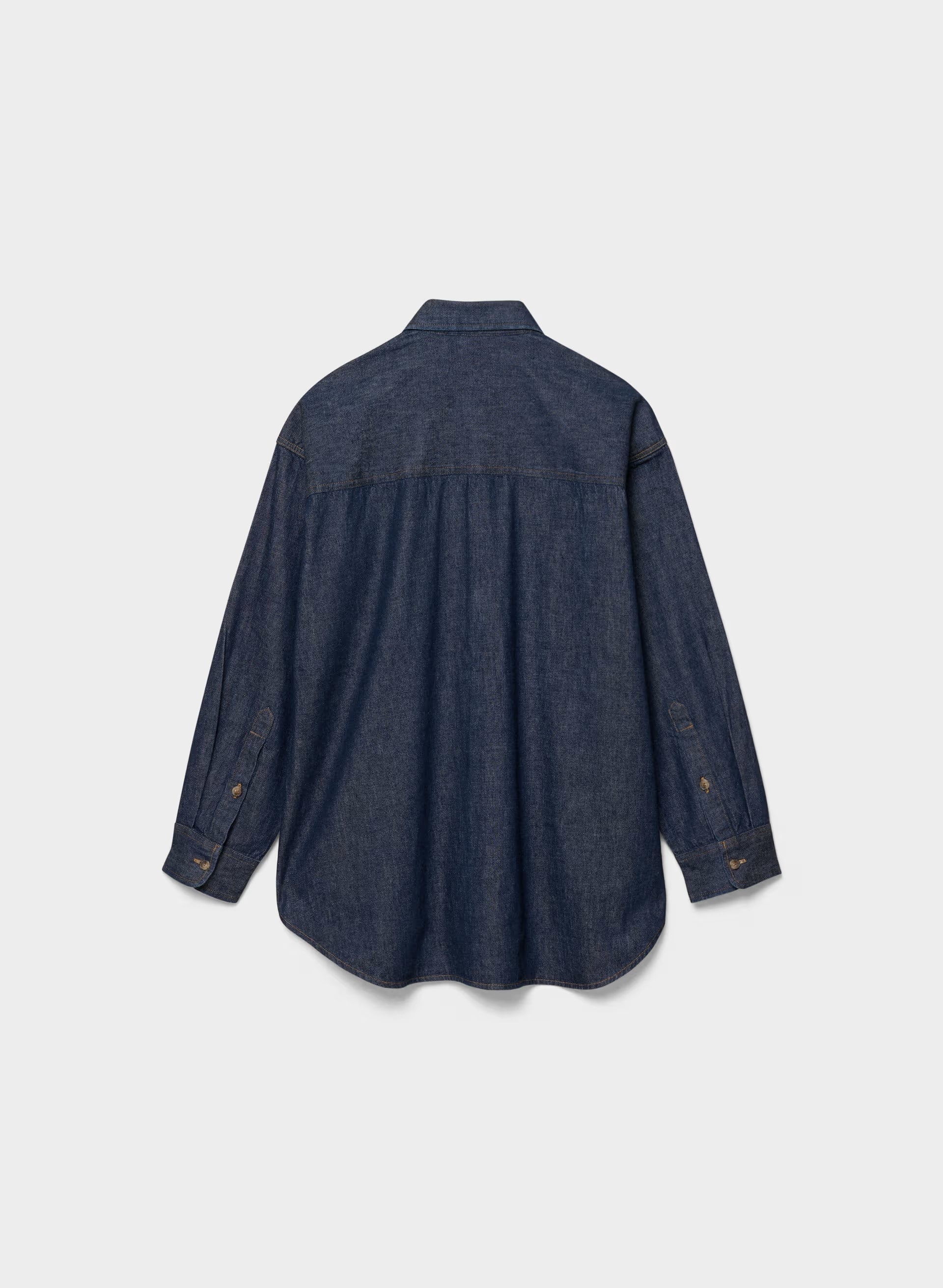Denim Forum The '80s Comfy Denim Shirt - NO-STRESS DARK BLUE