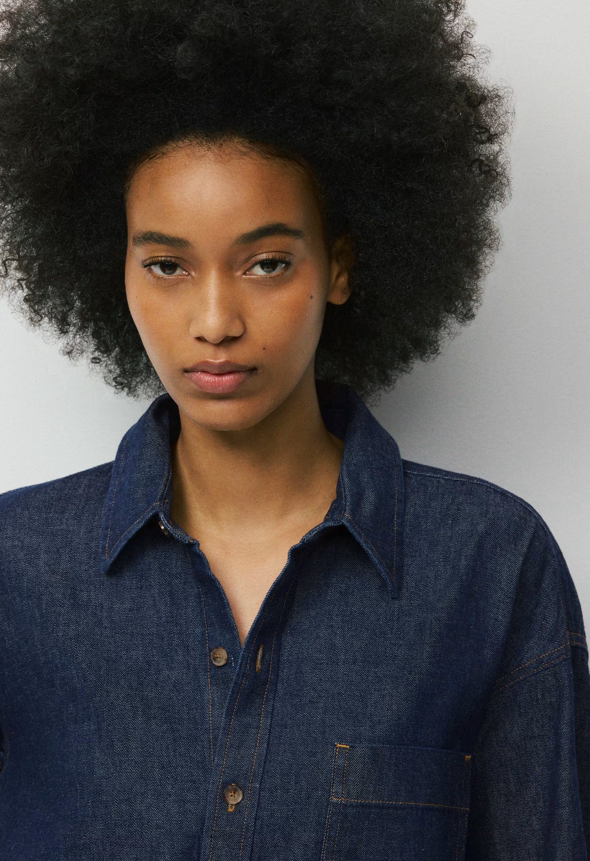Denim Forum The '80s Comfy Denim Shirt - NO-STRESS DARK BLUE